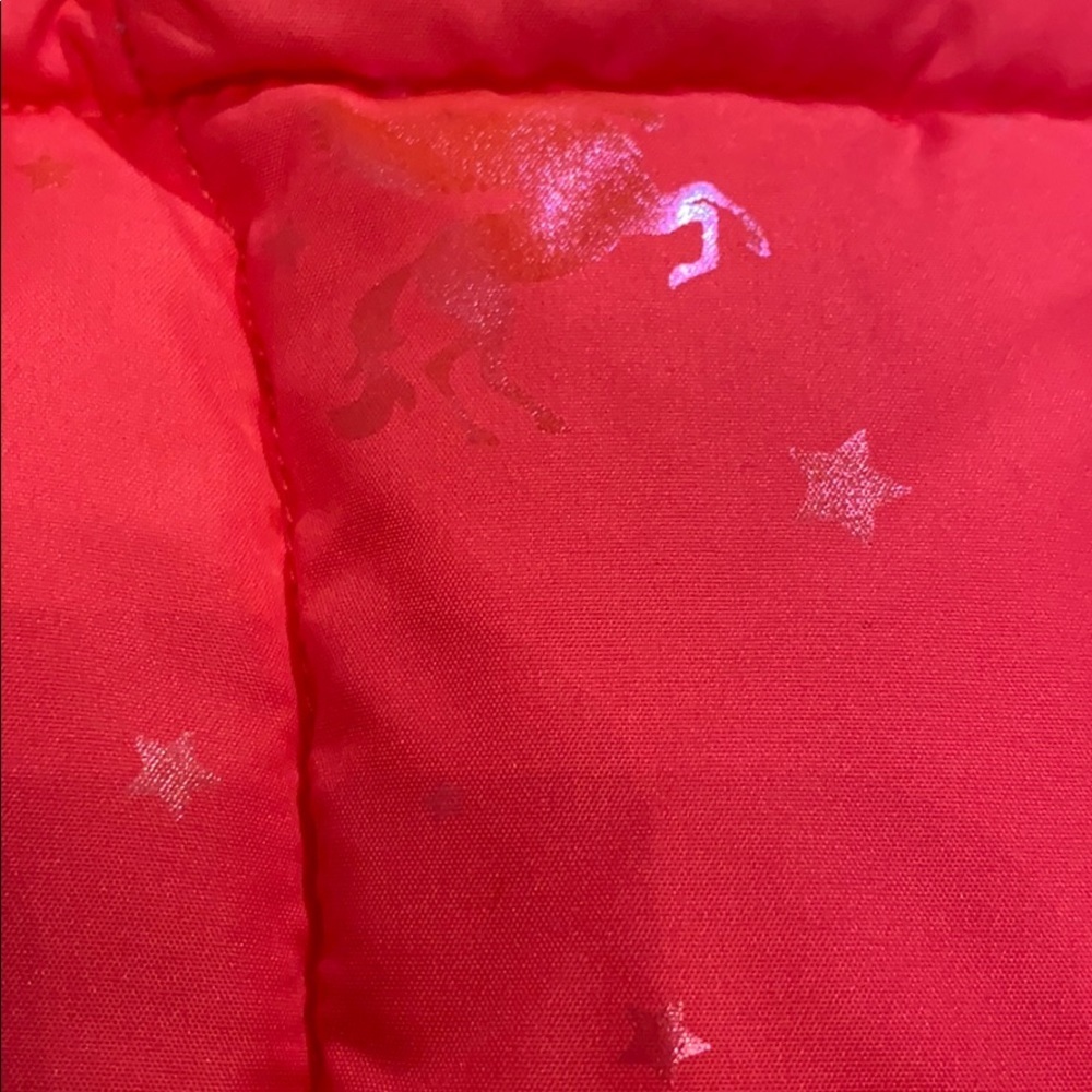 Knockout Pink & Iridescent Unicorn Puffer Jacket - Picture 4 of 5